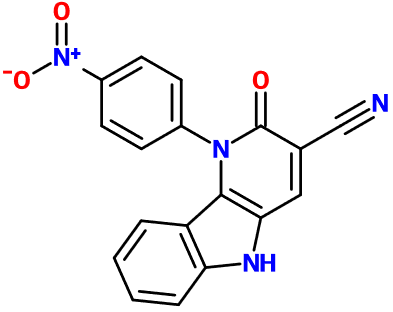 (image for) MC080198 1-(4-Nitrophenyl)-2-oxo-2,5-dihydro-1H-pyrido[3,2-b]indole-3-carbonitrile